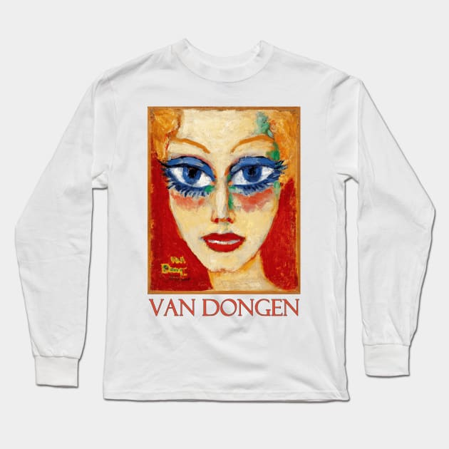 Woman with Blue Eyes by Kees van Dongen Long Sleeve T-Shirt by Naves